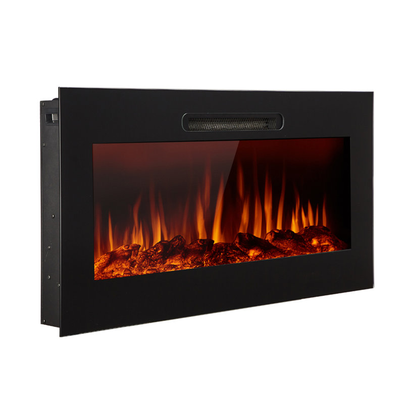 Symple Stuff Paynesville Recessed & Wall Mounted Electric Fireplace